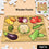 Wooden Vegetable Puzzle Learning Educational Board (1 Set 2820 Cm)