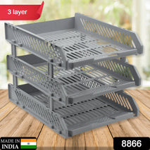 8865 File Cabinets Storage Rack Magazine Newspaper Rack Filing Cabinet Four-layer File Rack Stacking Rack Desktop File Storage Rack Office Data File Rack Drawer Type Classification Cabinet Desktop File Holder Organizer For Office (4layer  3 Layer)