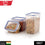 5827 Rectangle Abs Airtight Food Storage Containers With Leak Proof Locking Lid Storage Container Set Of 3 Pc (Approx Capacity 500ml1000ml1500ml Transparent)