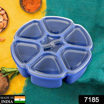 7185 Unique Design Multipurpose Masala  Spice Box Container Spice Box For Kitchen  Masala Container  ( Plastic 7 Section )