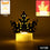 Decorative Led Gold Metal Leaf Diya Lamp (1 Pc)
